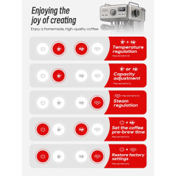 Machine à expresso HIBREW 20 bars : température réglable, porte-filtre de 58 mm